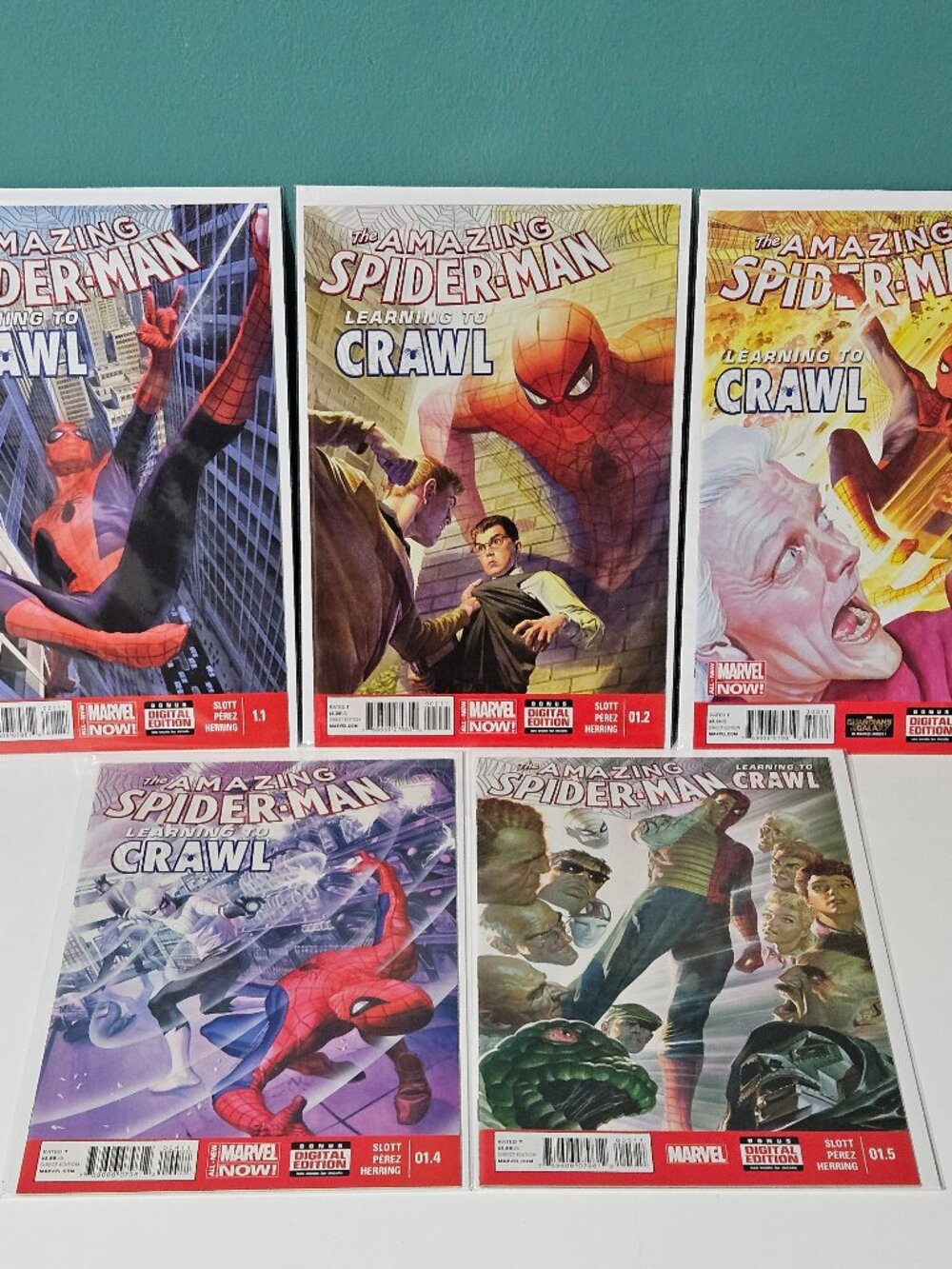 Amazing Spider-Man #1.1-1.5 (Marvel Comics, 2014) Learning to Crawl Set of 5 092